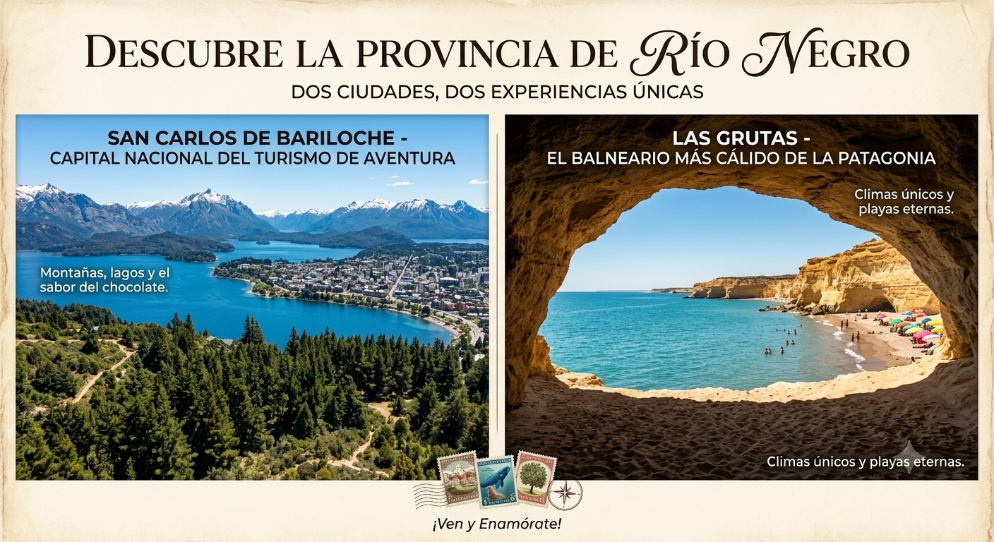 Bariloche y Las Grutas