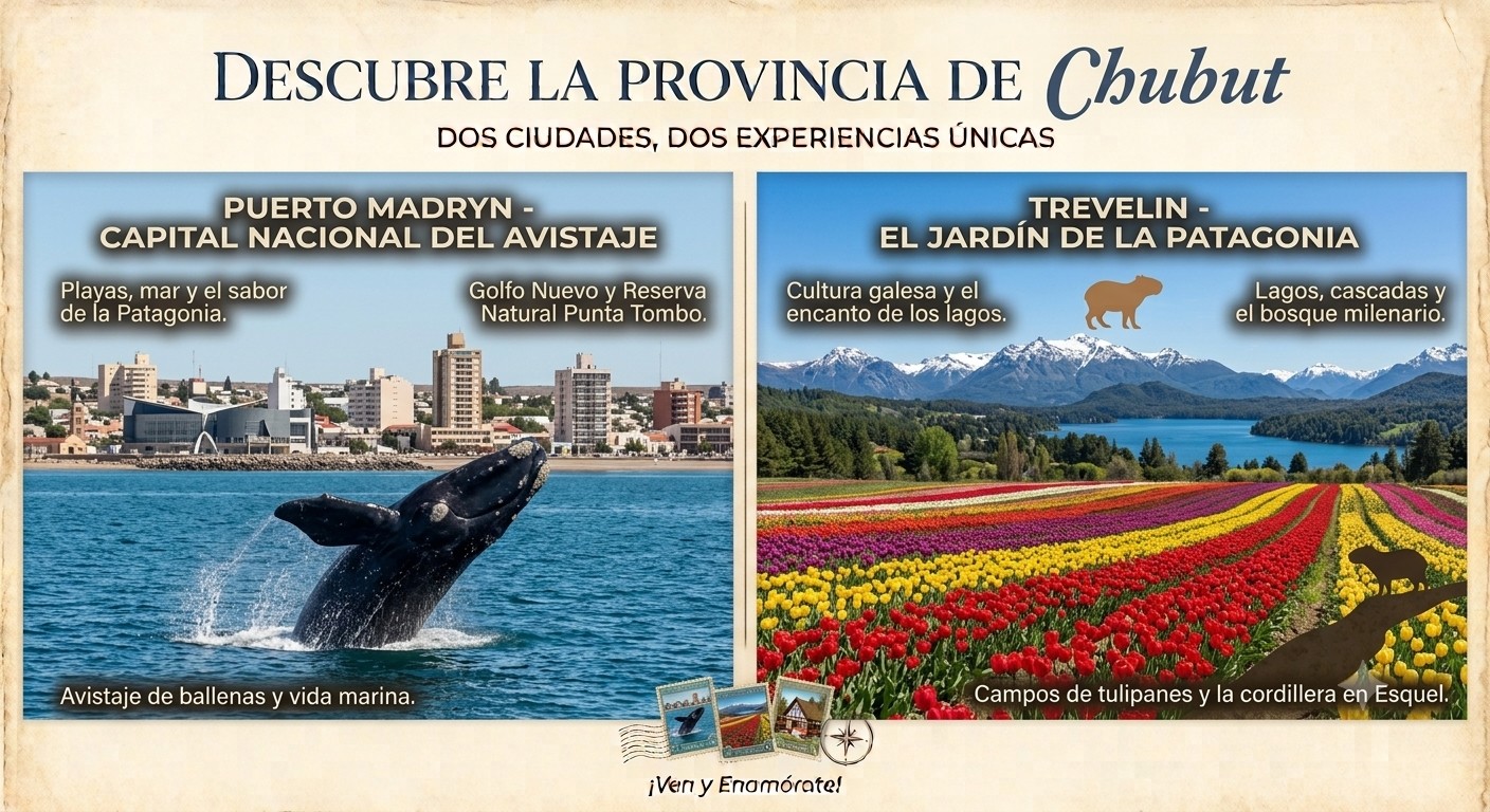 Puerto Madryn y Trevelin